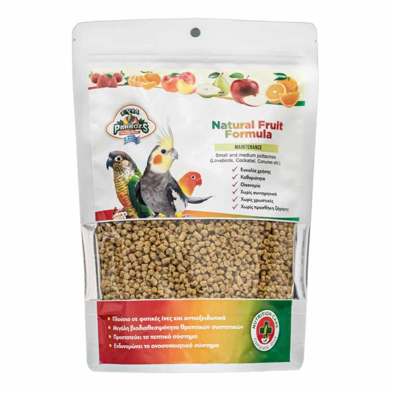 Συσκευασία Natural Fruit Formula Maintenance Parakeets 500g