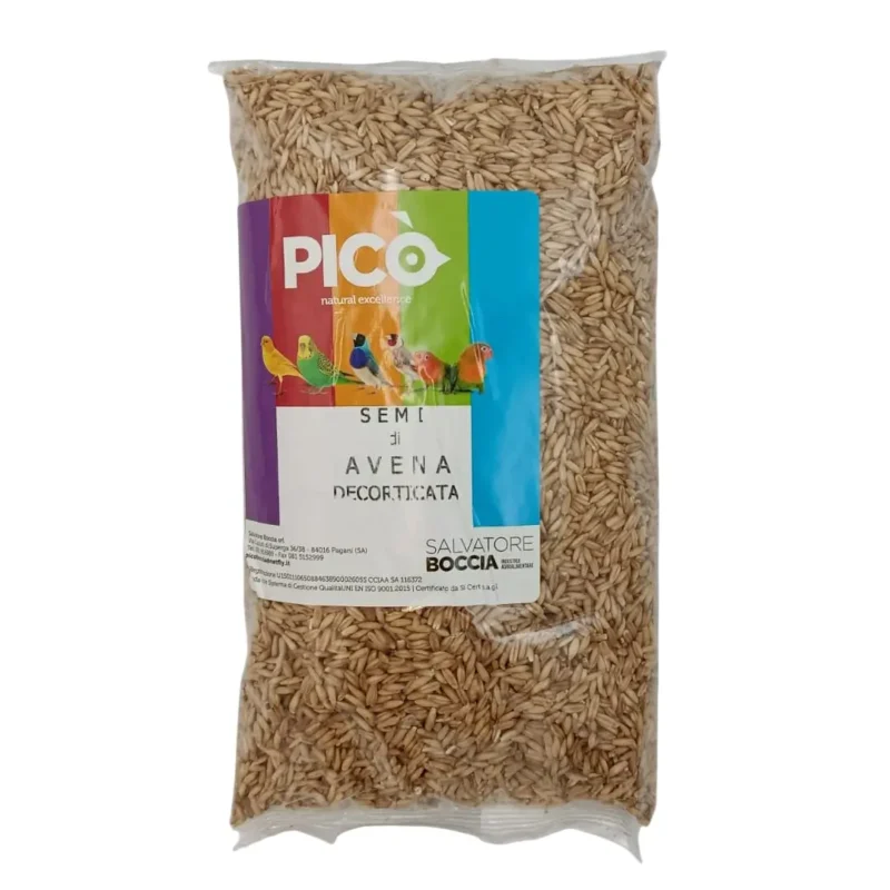 Μπροστινή άποψη συσκευασίας Pico Avena Sgusciata διάγφανο σακουλάκι