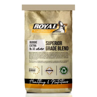 Συσκευασία Royal Vogelfutter Budgie Extra No32 - Μείγμα για Παπαγαλάκια - 20kg