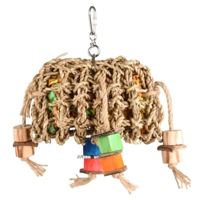 Flamingo BT Parrot Toy Papyr Net Light Brown